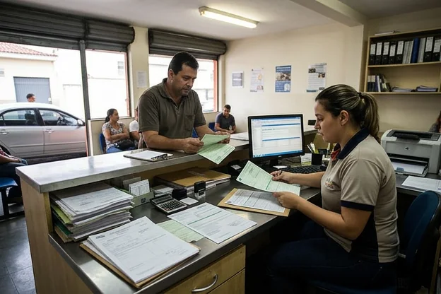 Veículo sendo transferido em um despachante de Carapicuíba.